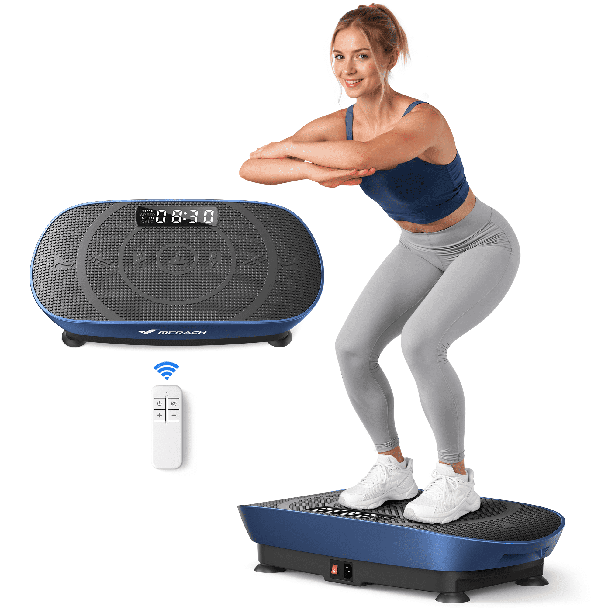MERACH Compact Vibration Plate Exercise Machine, Mini Whole Body Shake ...