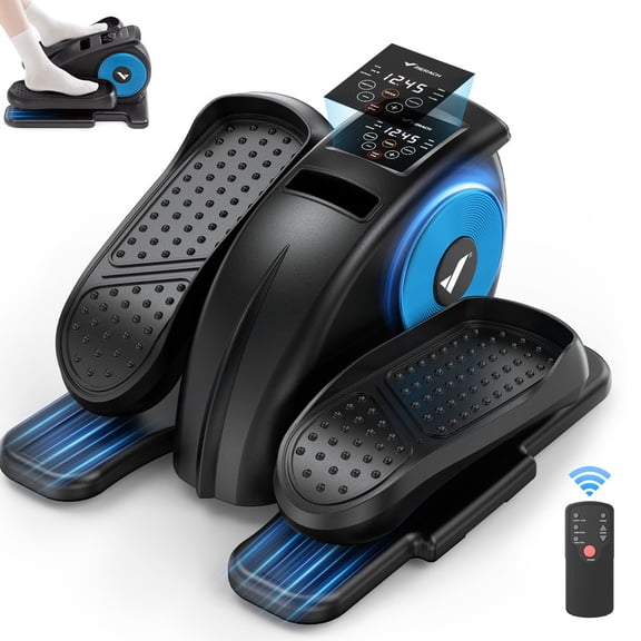 MERACH Under Desk Elliptical Machine, Quiet Electric Ellipse Leg Exerciser with Remote, 12 Speed Sit-Down Pedal Exerciser for Home & Office, Gift