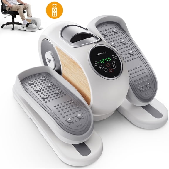 MERACH Under Desk Elliptical Machine, Electric Elliptical for Seniors, 12 Adjustable Speeds, Quiet Portable Fitness Equipment Gift for Family & Office with PVC Anti-slip Mat