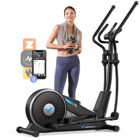 MERACH Elliptical Machine 16 Levels Manual Resistance Exercise Equipment Cardio Machine for Home