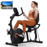MERACH Exercise Bike, Recumbent Indoor Cycling Bicycle for Home with Smart Bluetooth and Exclusive App Connectivity, LCD, Heart Rate Handle