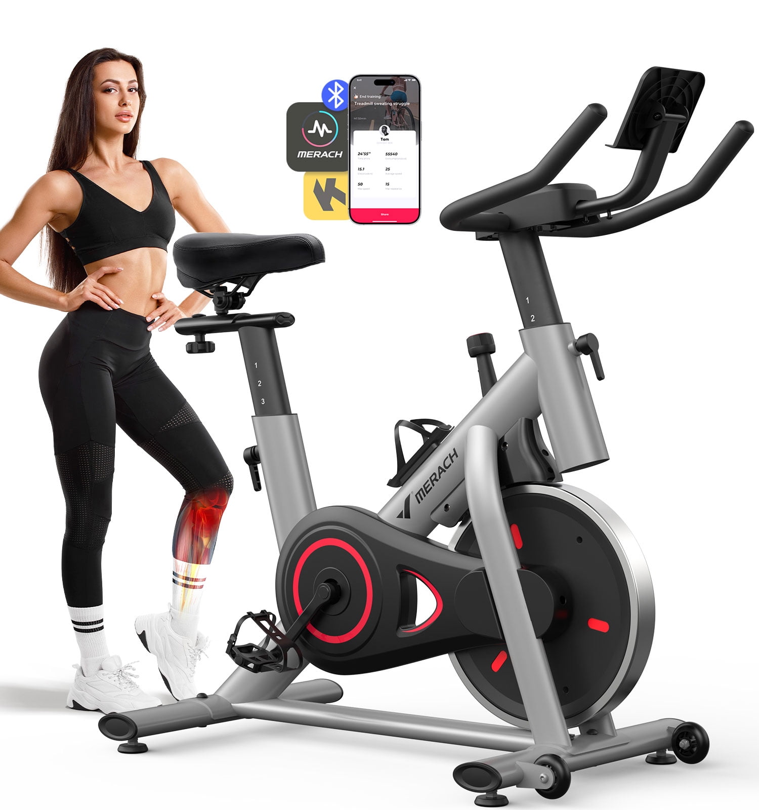 Pro series edition aqua stationary exercise fitness bike cycling cardio health workout indoor with water bottle hotsell