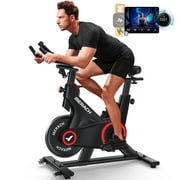 MERACH Exercise Bike with 350lbs Weight Capacity, Indoor Cycling Bicycle Auto Magnetic 16 levels Resistance for Home Cardio Workout