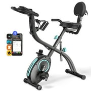 MERACH Folding Exercise Bike, 4 in 1 Magnetic Upright Bike with 16 Levels of Resistance for Home Indoor Cardio Workout Max Weight 300 lbs