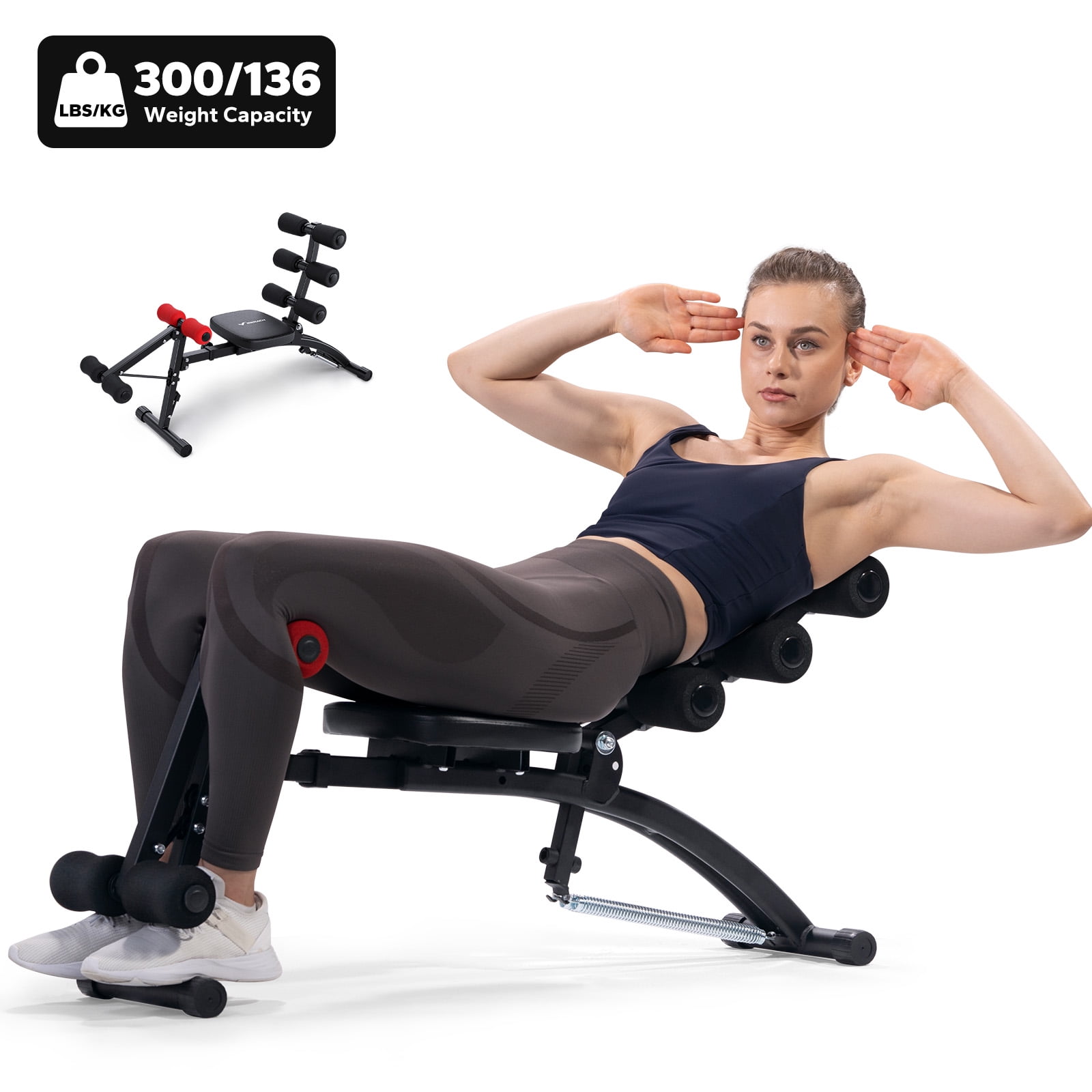 MERACH Ab Machine, Stomach Workout Equipment with Adjustable Length, Abdominal Workout Bench with Ergonomic Design