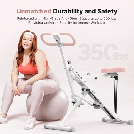 MERACH MERACH Squat Machine, 2 In 1 Squat Rowing Machine, Easy Setup & Foldable Exercise Equipment, Glute Trainer Machine, Glutes & Leg Home Workout Machine