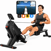 MERACH Magnetic Rowing Machines 350lbs Weight Capacity, Indoor Foldable with 16 Levels Resistance for Home Workout