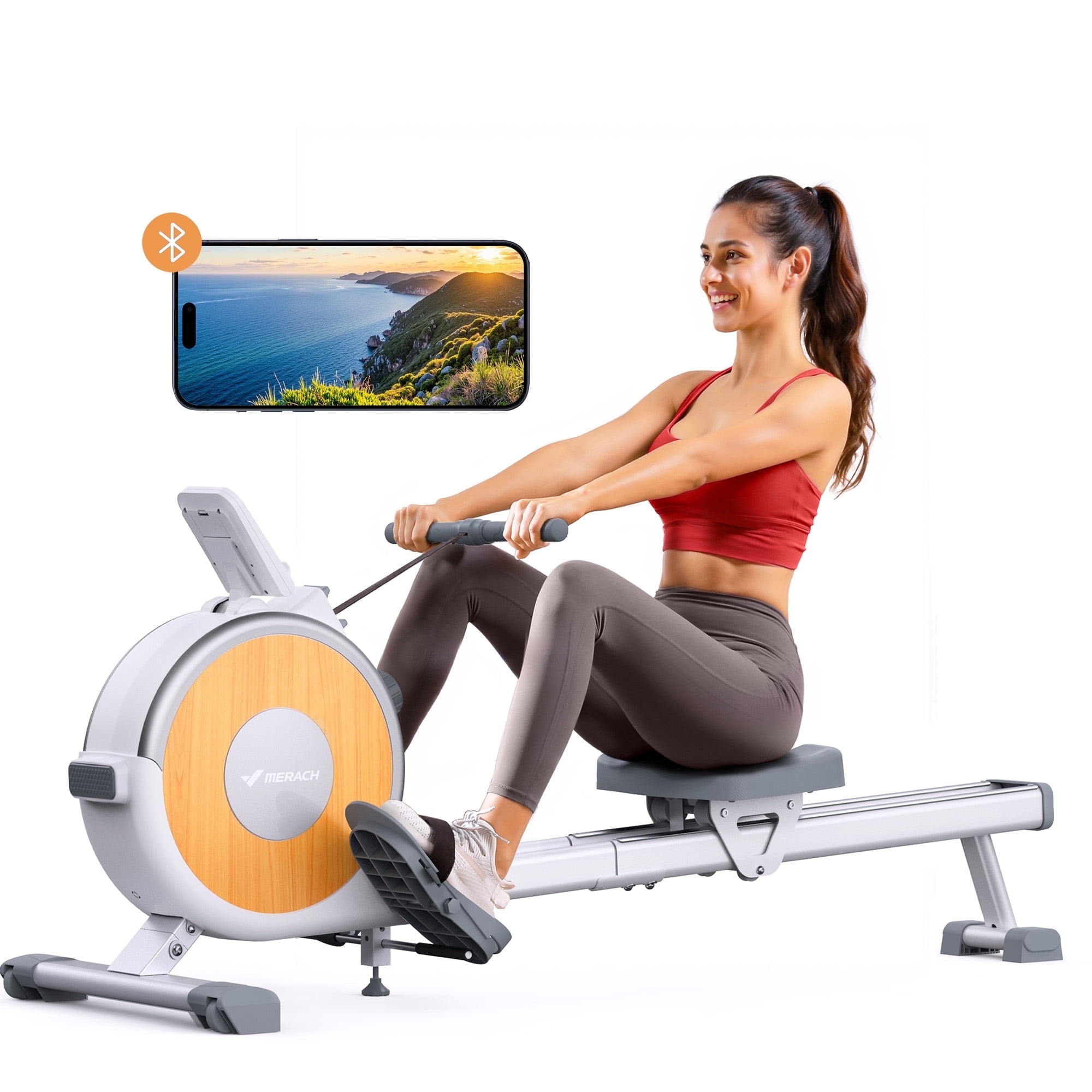 MERACH Q1S Rowing Machine: 16 Resistance Levels, Bluetooth MERACH Q1S Rowing Machine: 16 Resistance Levels, Bluetooth