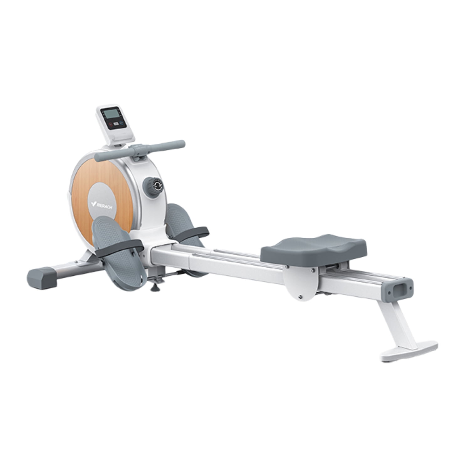 MERACH Rowing Machine Quiet 16 Levels Of Resistance Bluetooth White Rower for Home Q1S