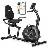 MERACH Recumbent Exercise Stationary Bikes with APP (Black)