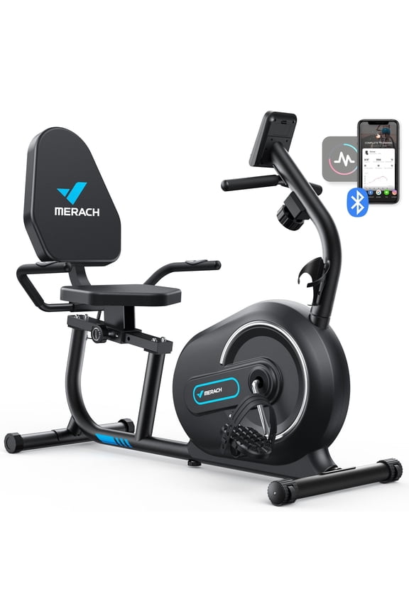 Recumbent Exercise Bikes for Home Sit Down Stationary Bicycle Magnetic 8 Levels Resistance Indoor Cycling Bike with Free APP