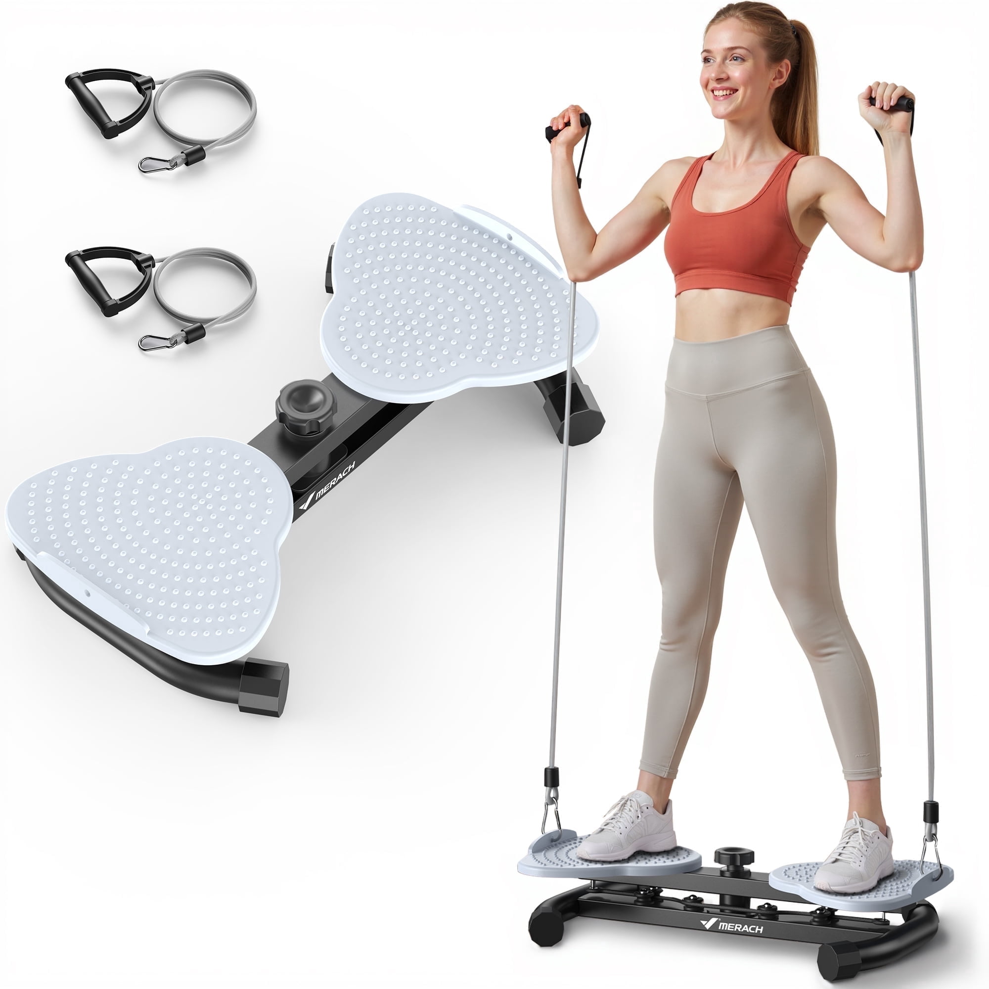 MERACH Slim Waist Twister - 300 lbs Silent Ab Toner Machine for