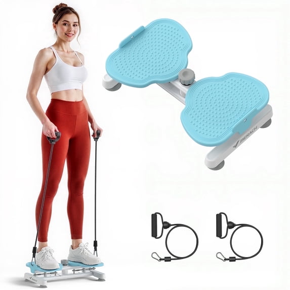 MERACH Slim Waist Twister, Silent Ab Toner for Women, 264 lbs Capacity, Core Workout Board for Home Gym, Blue