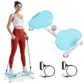 MERACH Slim Waist Twister, Silent Ab Toner for Women, 300 lbs Capacity, Core Workout Board for Home Gym, Blue