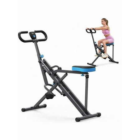 MERACH Squat Machine - 2 In 1 Squat Rowing Machine, Easy Setup & Foldable, Glute & Leg Trainer, Ideal For Home Workout