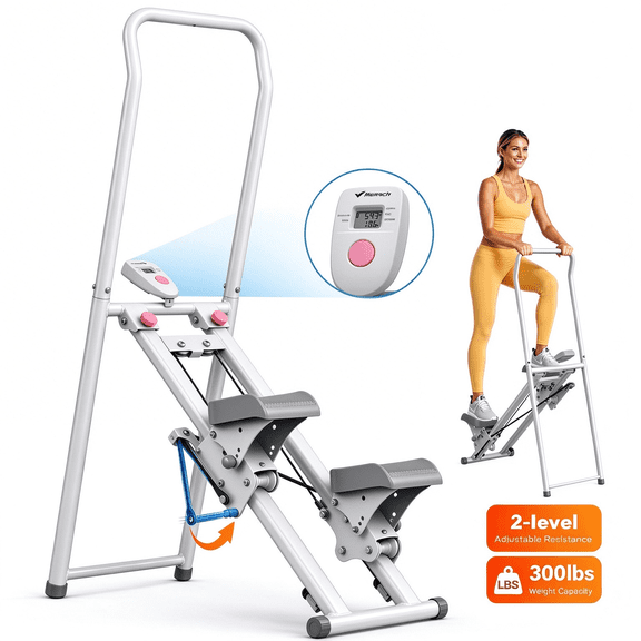 MERACH Stair Stepper Machine - Compact Foldable Vertical Climber, Full-Body Workout & Cardio Fitness Equipment for Home Gym