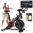 thumbnail image 1 of MERACH Stationary Exercise Bike with 1080P HD screen Low Noise for Indoor Workout Cycling Bike with 330lbs Weight Capacity Flywheel Weight 40lbs, 1 of 8