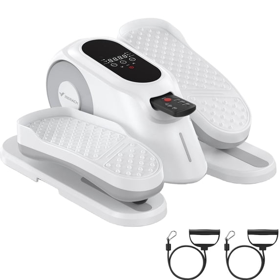 MERACH Under Desk Elliptical Machine for Home, Seated Elliptical Trainers for Seniors with Remote Control, Anti-Slip Mat