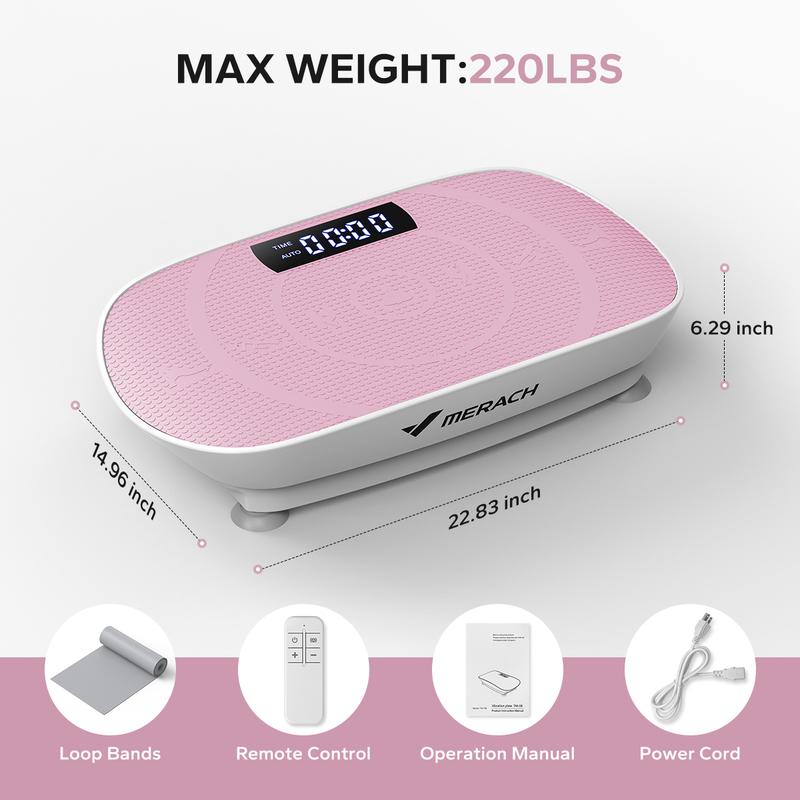 MERACH Vibration Plate Exercise Machine, Lymphatic Drainage Machine