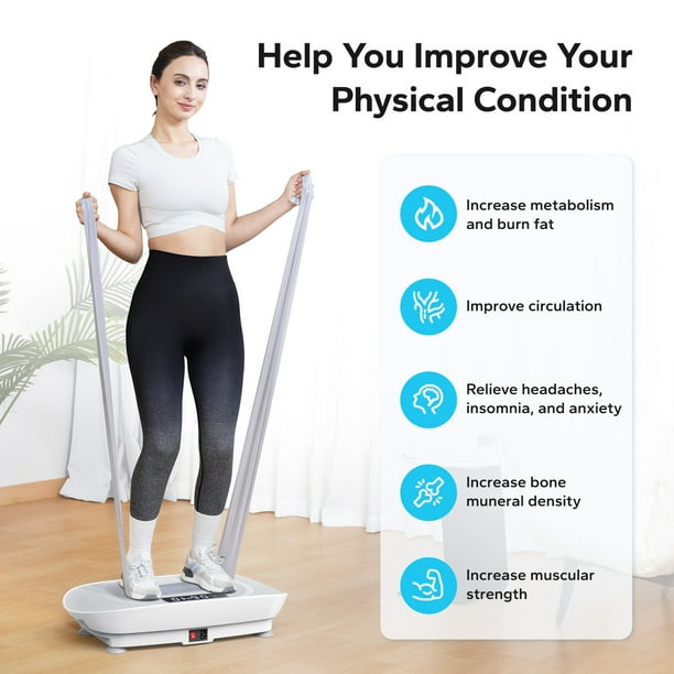 MERACH Vibration Plate Exercise Machine Lymphatic Drainage Machine Whole Body Shaker Home Workout for Weight Loss Toning Exercise Machine with