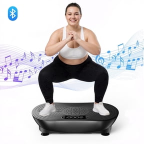 MERACH Vibration Plate Exercise Machine Resistance Bands Vibrating Plate with LED Touch Screen Bluetooth Remote Control 150 Watts for Fullbody Workout