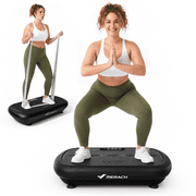 MERACH Vibrating Board - 440 lbs Support, Enhanced Motor, Bluetooth Sync, Full Body Fatburning, Home Gym Equipment