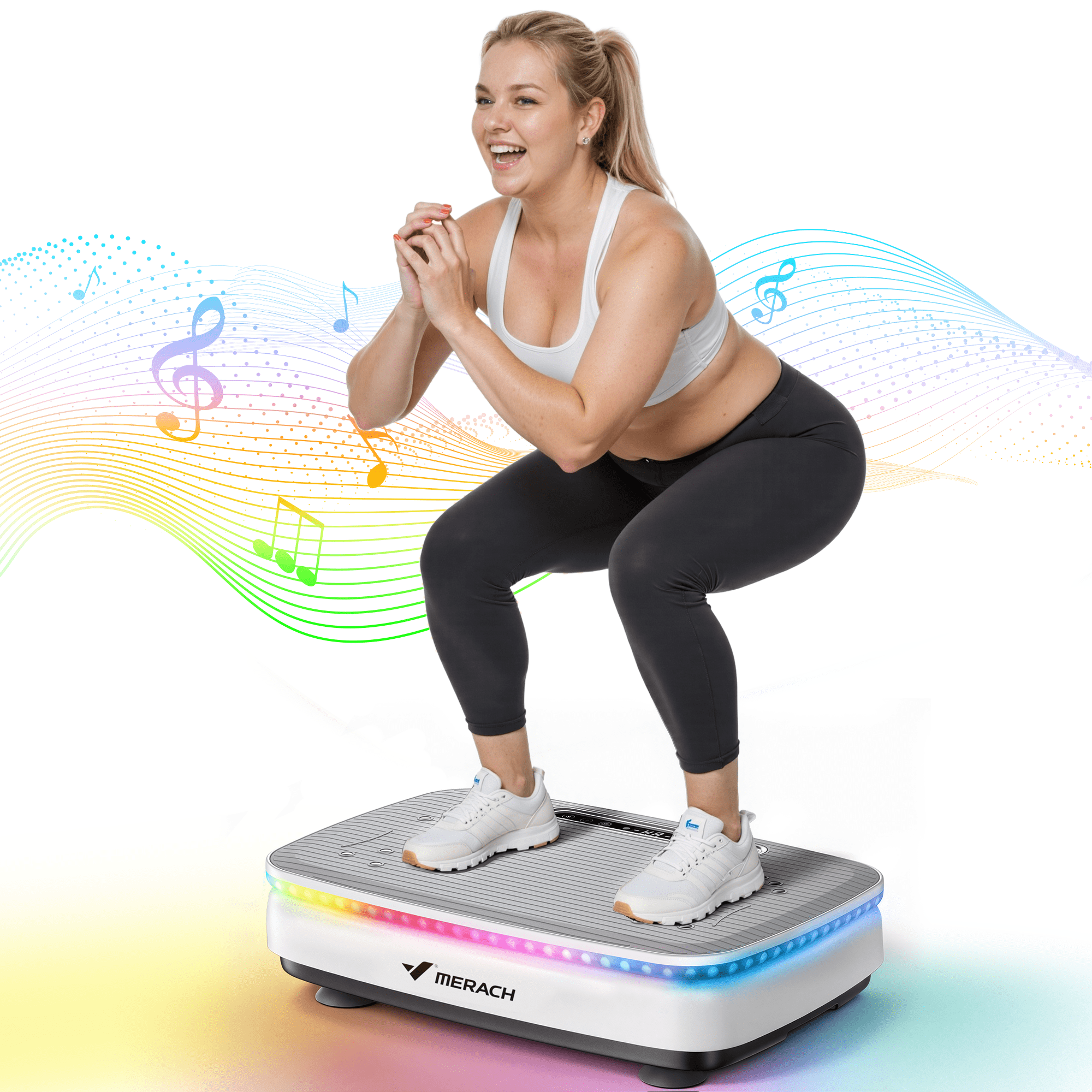 MERACH Vibration Plate Exercise Machine, 330lb Capacity, LED Lights, Bluetooth Speaker, Toning - Walmart.com MERACH Vibration Plate Exercise Machine, 330lb Capacity, LED Lights, Bluetooth Speaker, Toning - Walmart.com