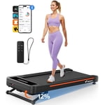 MERACH W50 Walking Pad with 12% Auto Incline, 3.5 HP Under Desk Treadmill with 400 lbs Weight Capacity, Remote Control, APP
