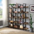 thumbnail image 1 of MERAX  Vintage Industrial 5 Tier Bookcase with Open Shelves Brown, 1 of 5