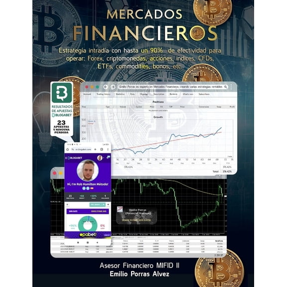MERCADOS FINANCIEROS, Estrategia Intrada con Hasta un 90% de Efectividad para Operar: Forex, Criptomonedas, Acciones, I, (Paperback)