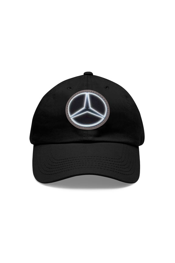 MERCEDES BENZ Dad Hat with Leather Patch (Round)