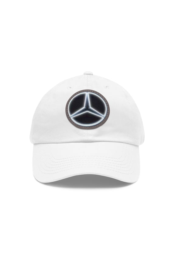 MERCEDES BENZ Dad Hat with Leather Patch (Round)