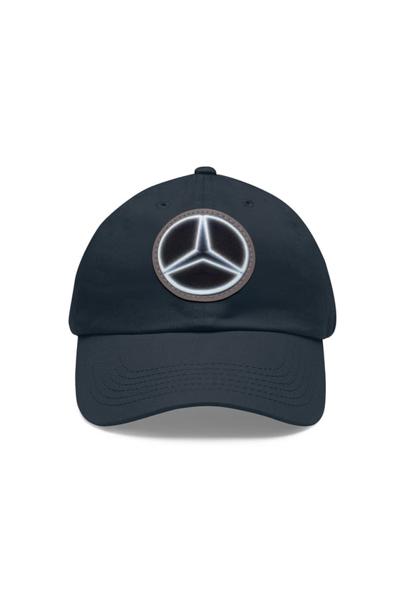 MERCEDES BENZ Dad Hat with Leather Patch (Round)