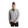thumbnail image 1 of MERCER+METTLE Unisex Quarter Zip Sweater | Mock Neck Sweatshirt for Men & Women, Knit 1/4 Zip for Work & Casual Wear - Gusty Grey Heather XS, 1 of 4