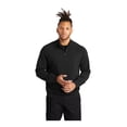 thumbnail image 1 of MERCER+METTLE Unisex Quarter Zip Sweater | Mock Neck Sweatshirt for Men & Women, Knit 1/4 Zip for Work & Casual Wear - Deep Black 2XL, 1 of 4