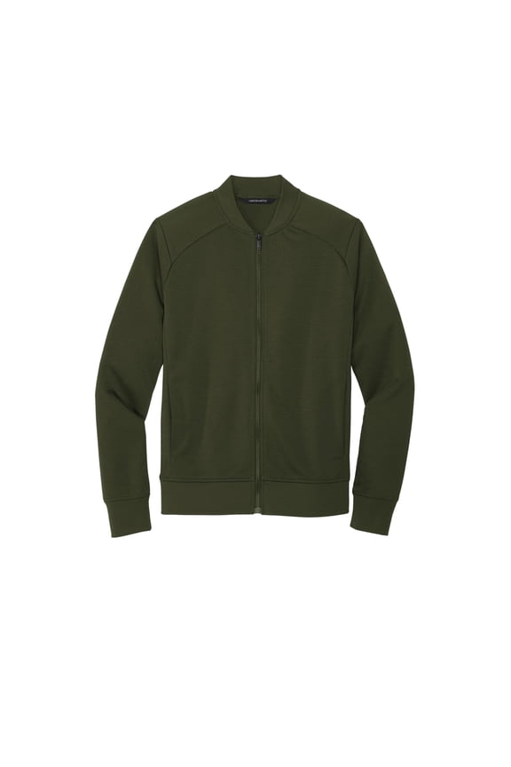 Unisex Double-Knit Bomber | Lightweight Zip Up Jacket for Men & Women, Casual Bomber Jacket for Work - Townsend Green L