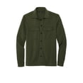 thumbnail image 1 of MERCER+METTLE Unisex Double-Knit Snap Front Jacket | Button Up Shacket for Men & Women, Collared Overshirt for Casual Wear - Townsend Green 4XL, 1 of 2
