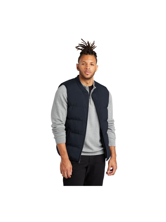 Unisex Puffy Vest | Casual Winter Vest for Men & Women, Water Repellent, Breathable, Lightweight Insulation - Night Navy L