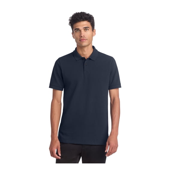 MERCER+METTLE Unisex Stretch Heavyweight Pique Polo | Short Sleeve Collared Shirt for Men & Women, Casual Work Top - Night Navy 2XL