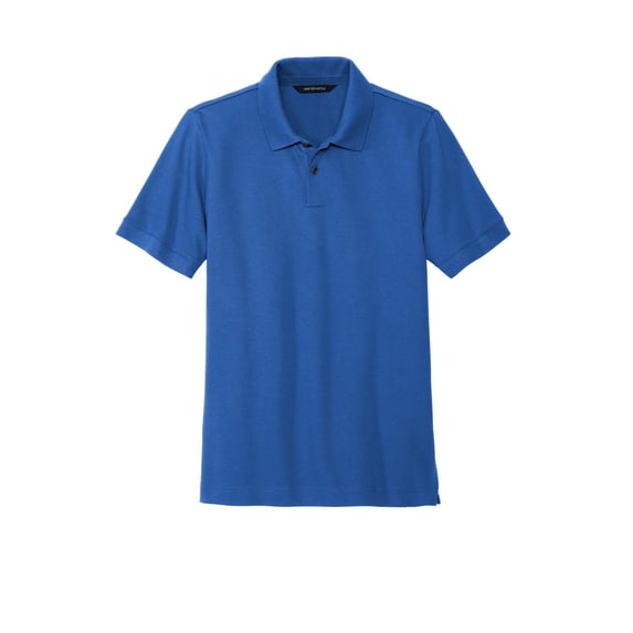 MERCER+METTLE Unisex Stretch Heavyweight Pique Polo | Short Sleeve Collared Shirt for Men & Women, Casual Work Top - Blue Note S