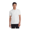 thumbnail image 1 of MERCER+METTLE Unisex Stretch Jersey Polo | Short Sleeve Work Polo for Men & Women, Moisture Wicking Jersey Shirt - White M, 1 of 4