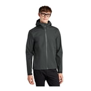 MERCER+METTLE Unisex Waterproof Rain Shell | Lightweight Rain Jacket for Men & Women, Fully Seam Sealed, Brimmed Hood - Anchor Grey L