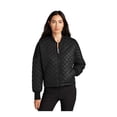 thumbnail image 1 of MERCER+METTLE Women's Boxy Quilted Jacket | Padded Bomber Jacket for Women, Water Repellent Finish, Lightweight Insulation - Deep Black 4XL, 1 of 4