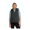 thumbnail image 1 of MERCER+METTLE Women's Puffy Vest | Hooded Puffer Vest for Women, Water Repellent, Breathable, Lightweight Insulation - Anchor Grey XL, 1 of 4