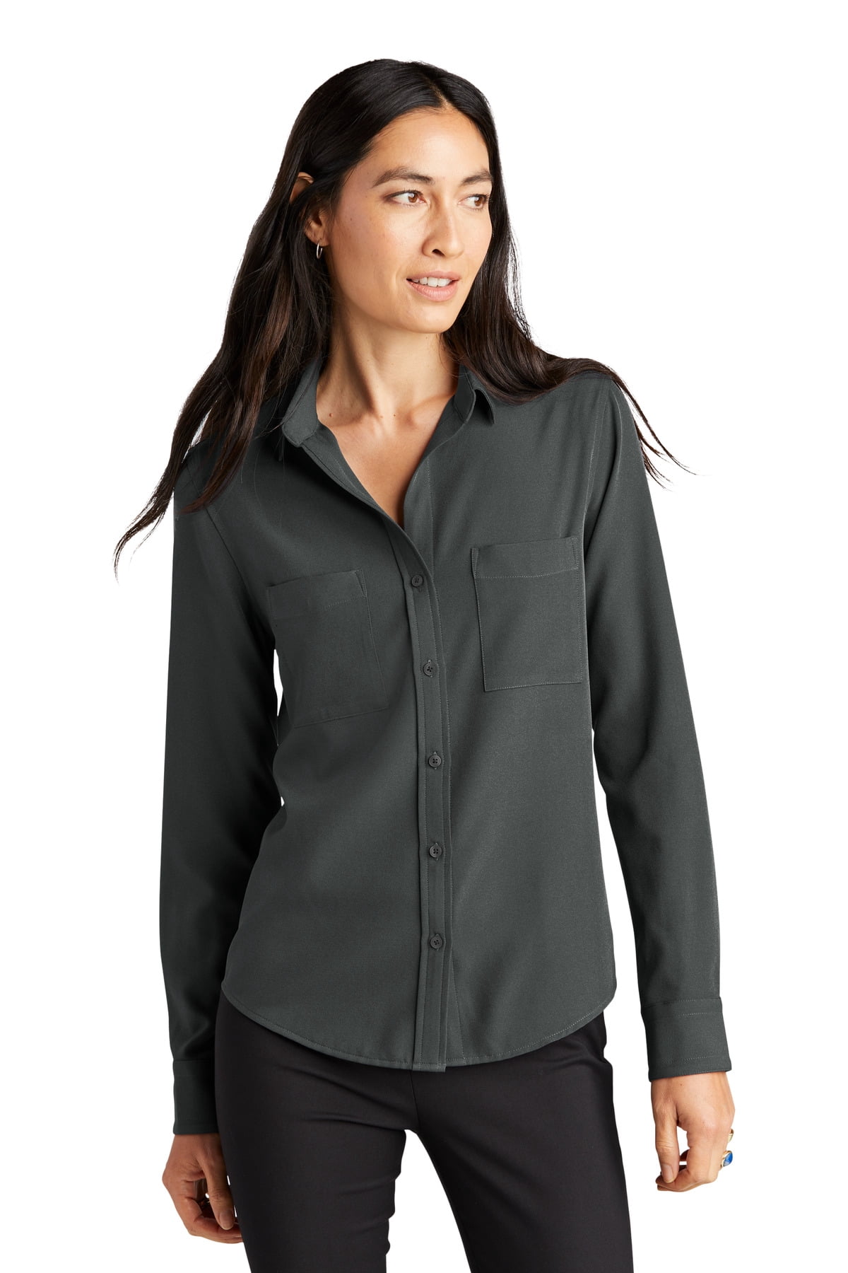 MERCER+METTLE Women's Stretch Crepe Long Sleeve Camp MM2013 - Walmart.com