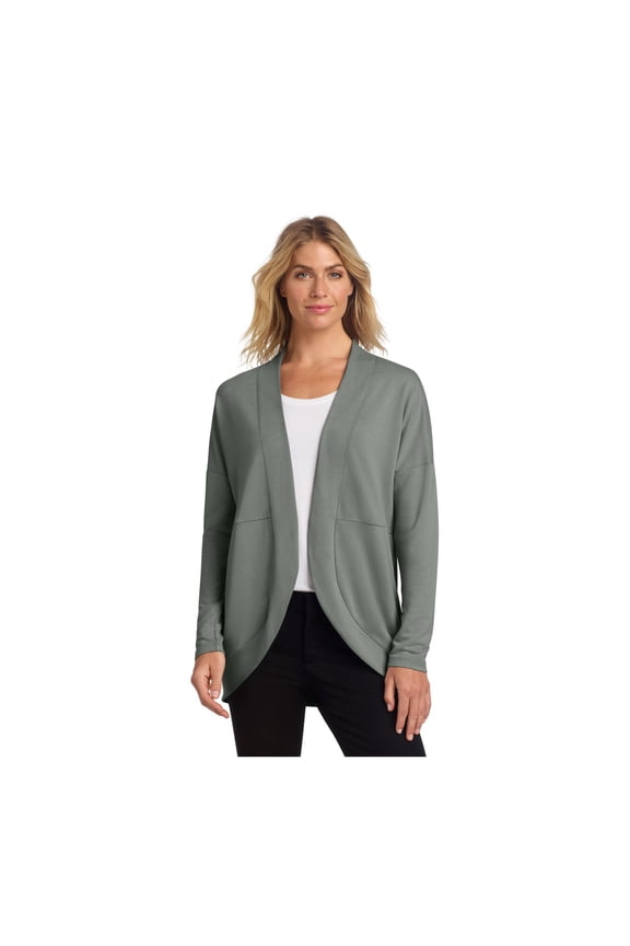 Women's Stretch Open-Front Cardigan | Open Sweater for Women, Cocoon Cardigan for Work & Casual Wear - Gusty Grey XS