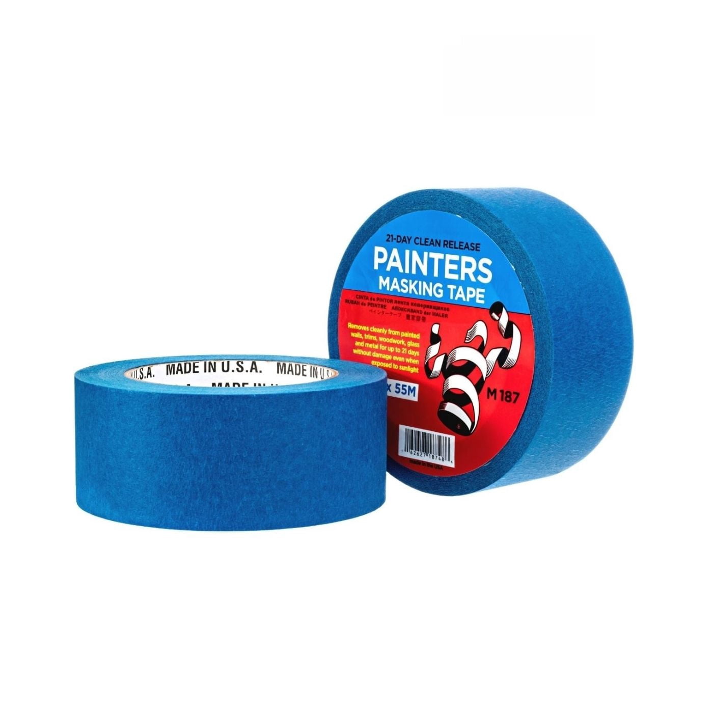 Merco Tape Logo MERCO M187 Blue Painters Masking Tape - 72mm x 55M - 16 Rolls - Walmart.com