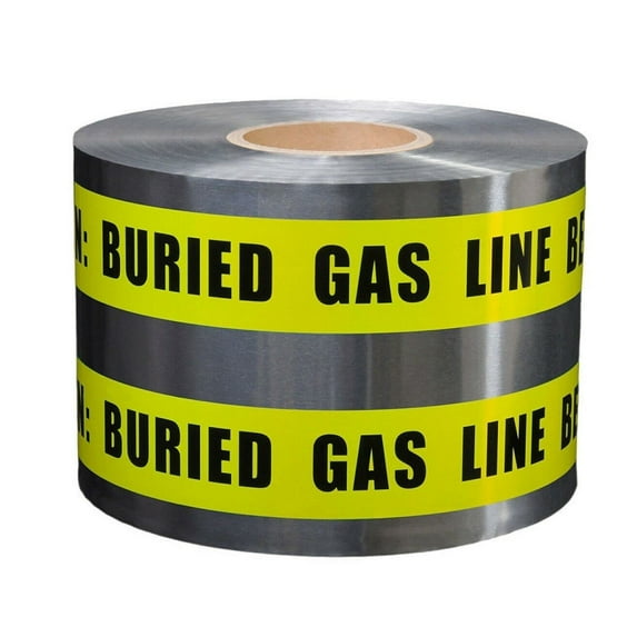 MERCO M225 Detectable Underground Tape Gas LINE 6in x 1000ft - 1 Roll