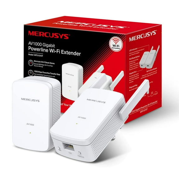 MERCUSYS EXTEND 300 MBPS WIFI WHEREVER YOU NEED VIA YOUR HOME'S EXISTING WIRING1000 MBPS