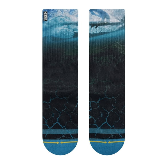 MERGE4 Fish Bowl Medium Crew Socks for Men and Women Blue Underwater Scene Expert Photography